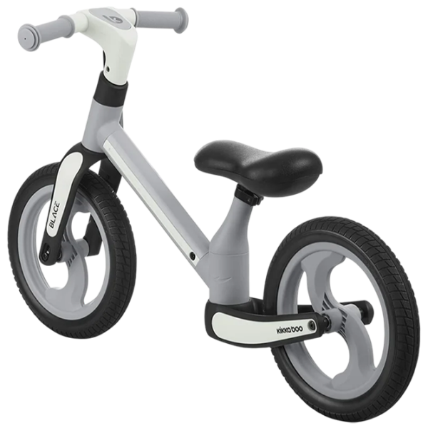 Bicicletă fără pedale KikkaBoo Blace Gray Black Metal / Pentru copii photo 2