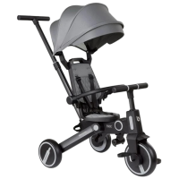 Triciclu KikkaBoo Trix 7in1 Gray  Aluminiu / Pentru copii