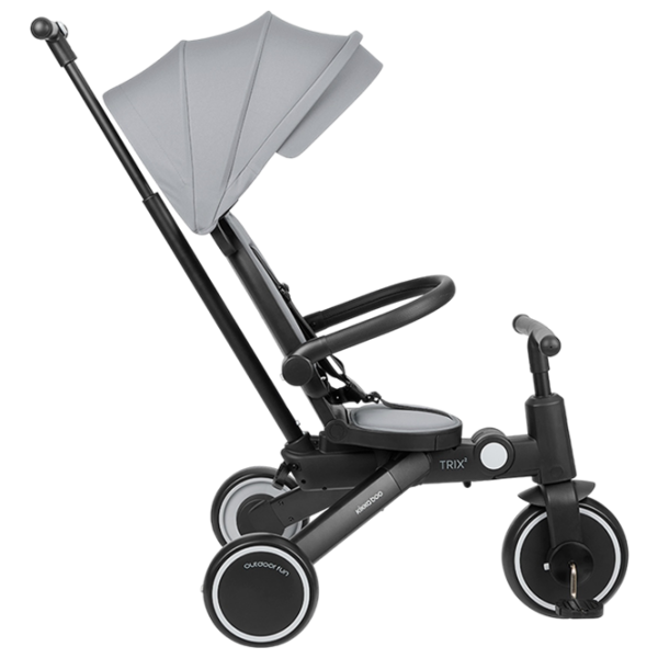 Triciclu KikkaBoo Trix 2 8in1 Gray  Aluminiu / Pentru copii photo 3