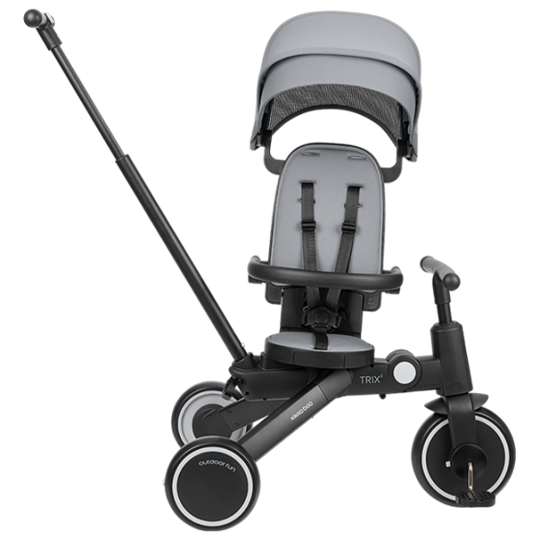 Triciclu KikkaBoo Trix 2 8in1 Gray  Aluminiu / Pentru copii photo 5