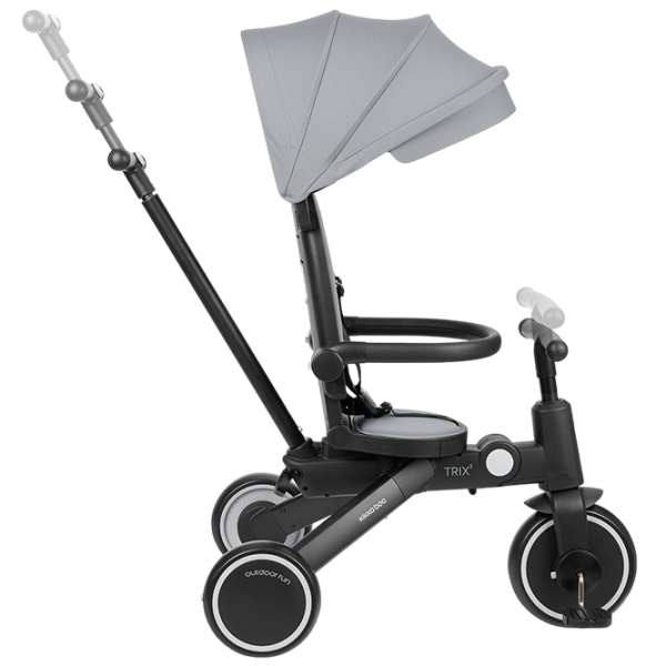 Triciclu KikkaBoo Trix 2 8in1 Gray  Aluminiu / Pentru copii photo 7