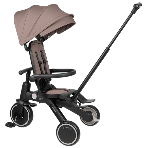 Triciclu KikkaBoo Trix 2 8in1 Beige  Aluminiu / Pentru copii photo 2