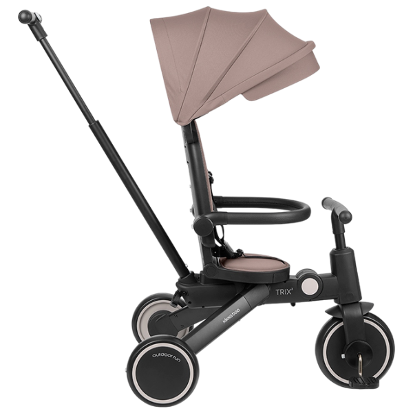 Triciclu KikkaBoo Trix 2 8in1 Beige  Aluminiu / Pentru copii photo 4