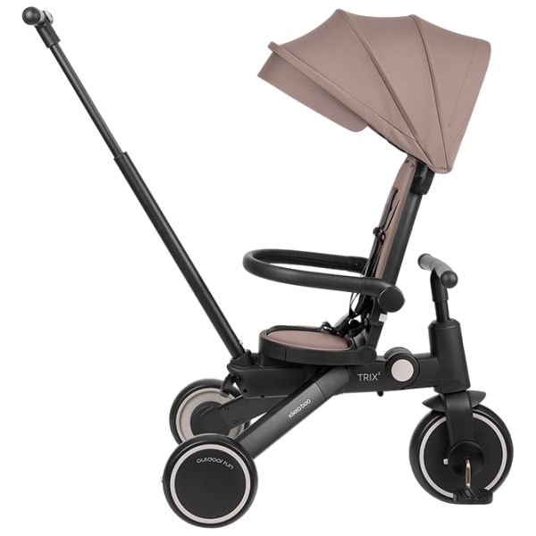 Triciclu KikkaBoo Trix 2 8in1 Beige  Aluminiu / Pentru copii photo 6