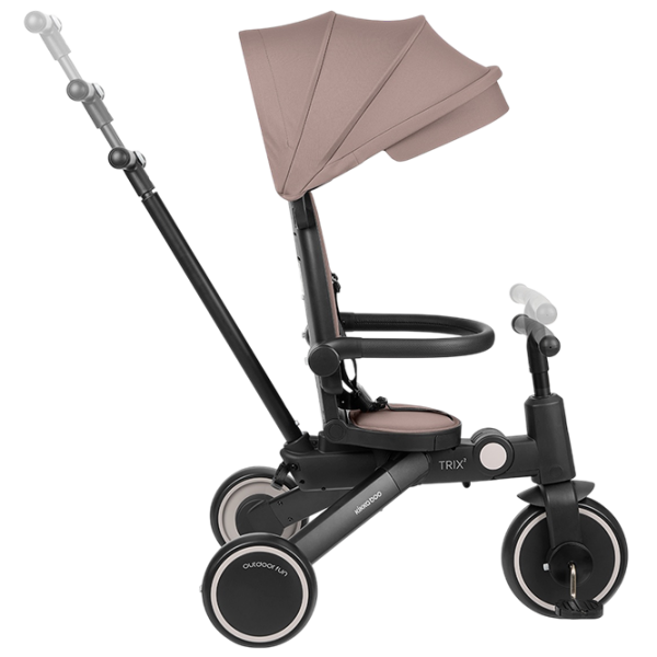 Triciclu KikkaBoo Trix 2 8in1 Beige  Aluminiu / Pentru copii photo 7
