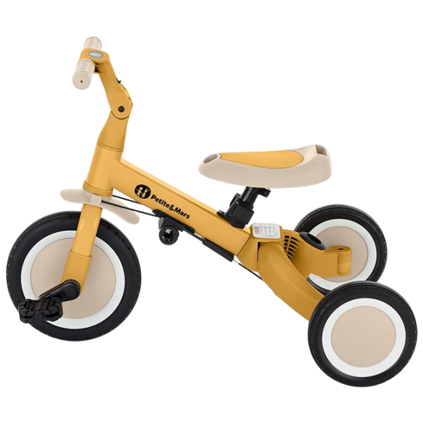 Triciclu Petite&Mars Turbo Yellow  Metal / Pentru copii photo 2