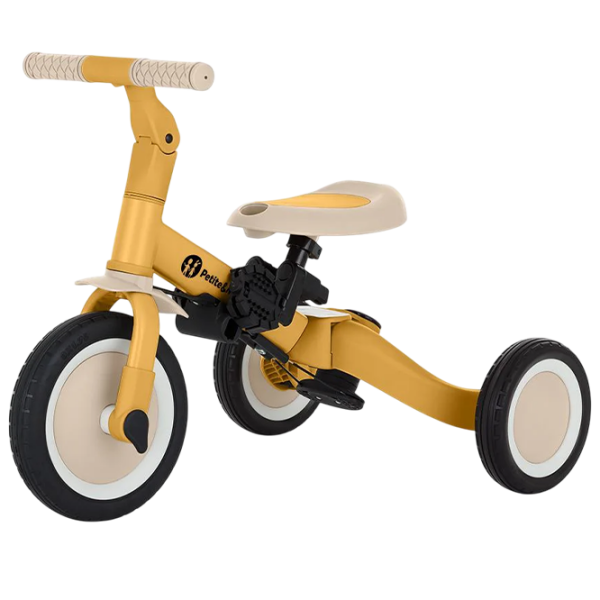 Triciclu Petite&Mars Turbo Yellow  Metal / Pentru copii photo 3