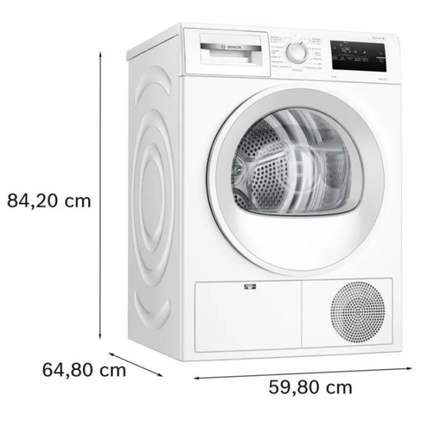Mașină de uscat rufe Bosch WTH86200PL White 8 kg, E photo 9