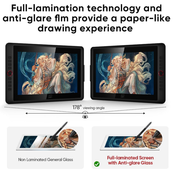 Tabletă grafică XP Pen Artist 15.6 Pro V2 Black A4, 5080 lpi photo 7