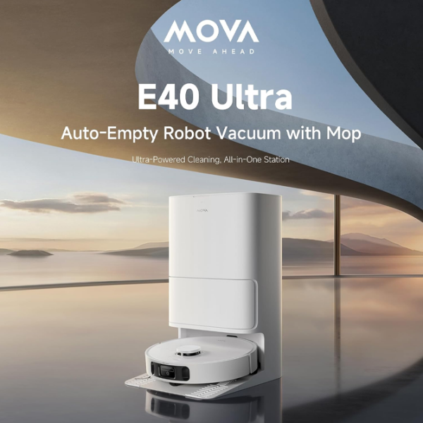 Робот пылесос Mova E40 Ultra Белый Влажная, 60 Вт, 72 дБ photo 6
