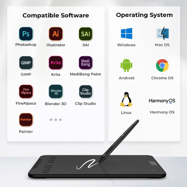 Tabletă grafică XP Pen Deco Mini7 V2 Black A5, 5080 lpi photo 7