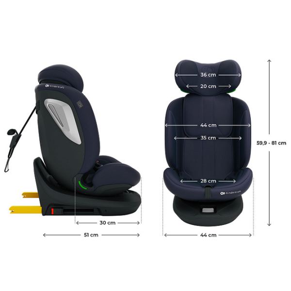 Scaun auto KinderKraft I-GROW 2 PLUS 5902533929856 Blue 0 luni - 12 ani, 36 kg photo 5