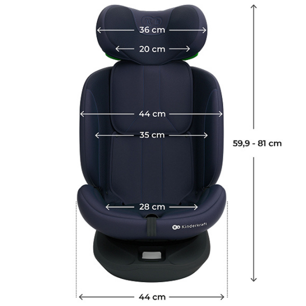Scaun auto KinderKraft I-GROW 2 PLUS 5902533929849 Black 0 luni - 12 ani, 36 kg photo 6