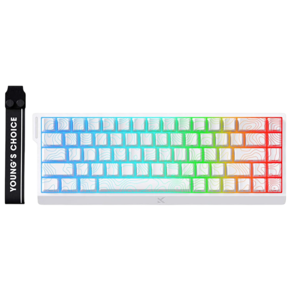 Tastatură Mchose Ace 68 White Gaming, Cu fir photo 1