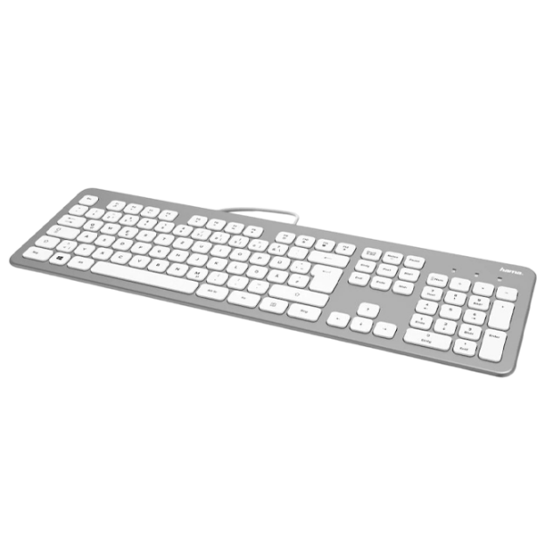 Tastatură Hama KC-700 Silver Home and Office, Cu fir photo 2
