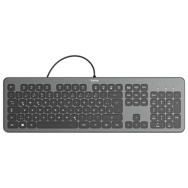 Tastatură Hama KC-700 Anthracite Home and Office, Cu fir photo 1