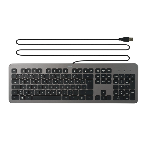 Tastatură Hama KC-700 Anthracite Home and Office, Cu fir photo 3