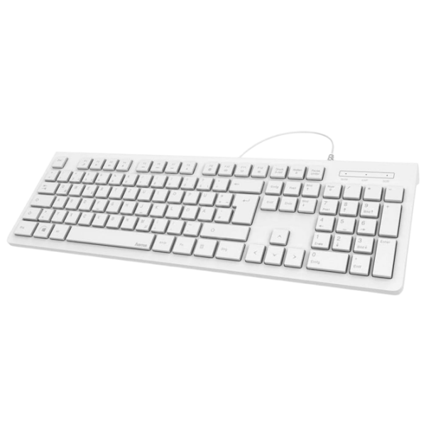 Tastatură Hama KC-200 White Home and Office, Cu fir photo 4