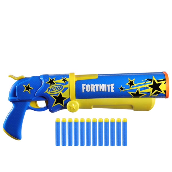 Blaster Nerf Fortnite Half Tone Hero F8947 Blue cu patroane, Săgeți, 8+ photo 1