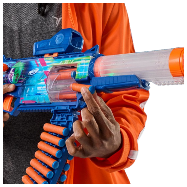 Blaster Nerf Cyberlight Ghost G1824 Blue cu patroane, Săgeți, 8+ photo 4