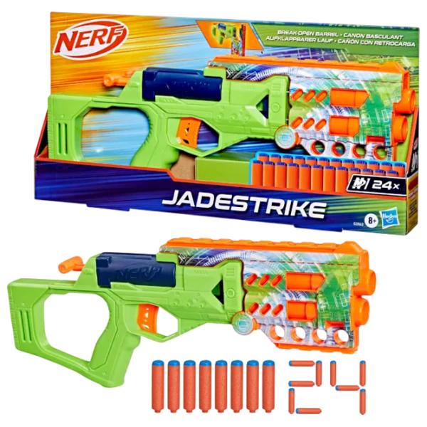 Blaster Nerf Jadestrike G2863 Green cu patroane, Săgeți, 8+ photo 2
