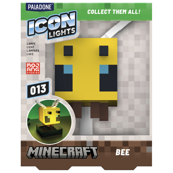 Lampă LED Paladone Minecraft Bee Icon Yellow Baterie photo 4