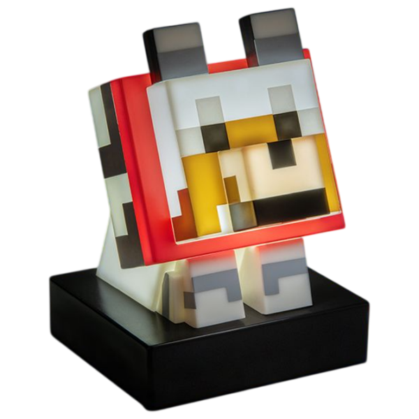 Светодиодная лампа Paladone Minecraft Wolf Icon Серый Батарея photo 3