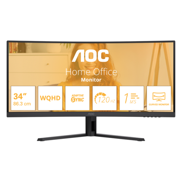 Monitor AOC CU34B3E Black 34" WQHD VA WLED photo 1