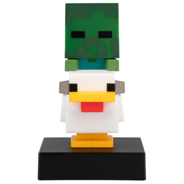Светодиодная лампа Paladone Minecraft Chicken Jockey Icon Белый Батарея photo 1