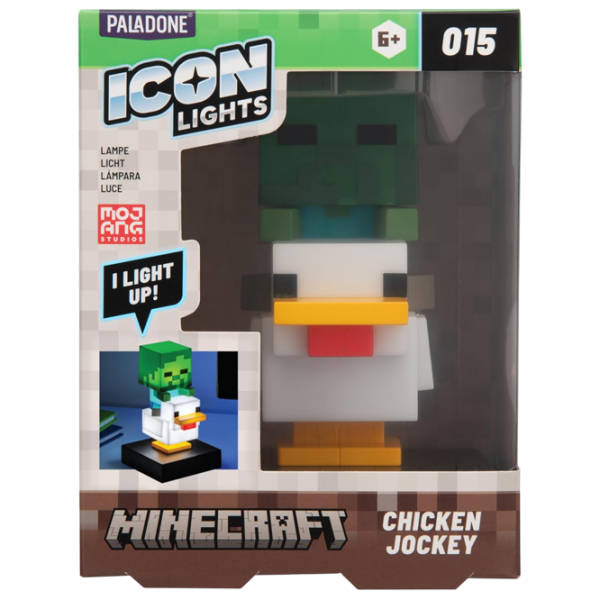 Светодиодная лампа Paladone Minecraft Chicken Jockey Icon Белый Батарея photo 3