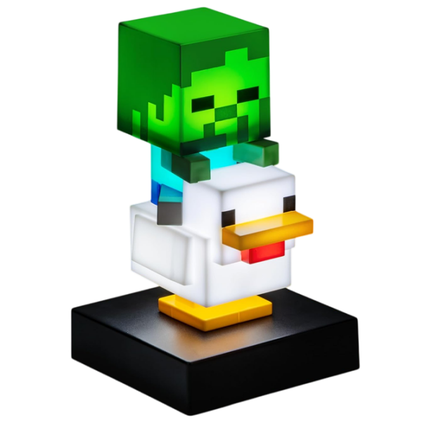 Светодиодная лампа Paladone Minecraft Chicken Jockey Icon Белый Батарея photo 5