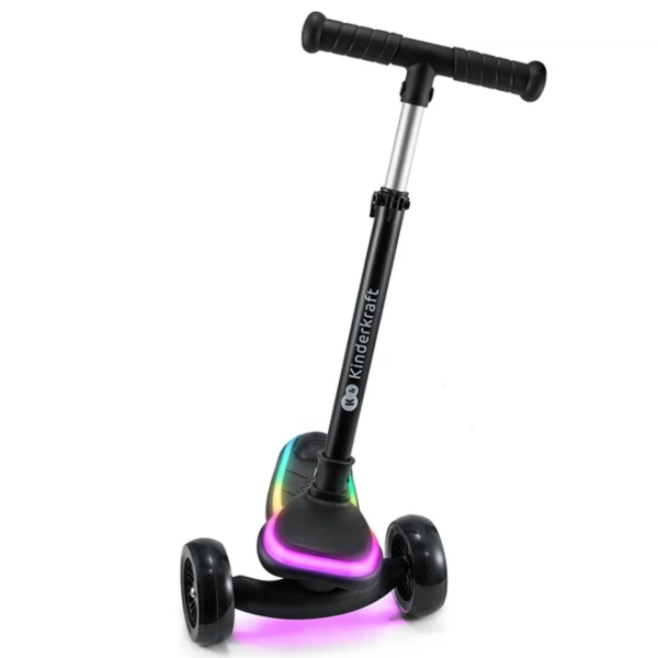 Trotinetă pentru copii cu trei roți KinderKraft Raket (KRRAKE00BLU0000) Black 3 ani, 50 kg, Din PU photo 5