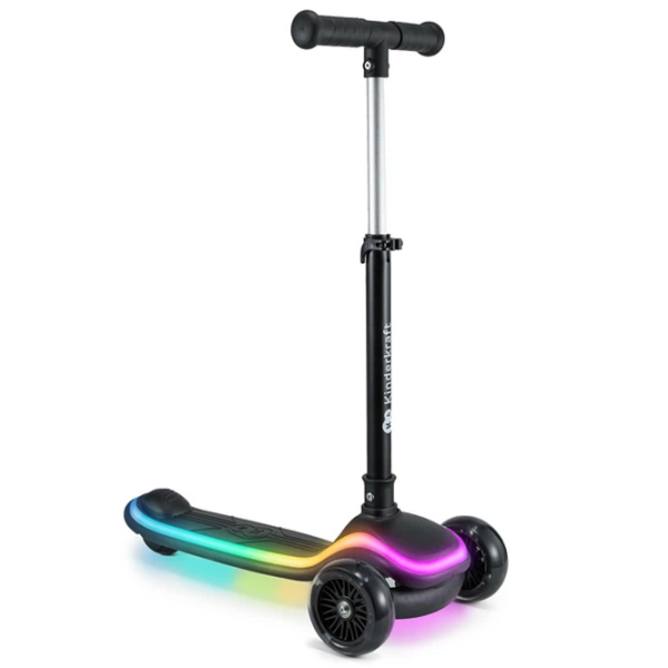 Trotinetă pentru copii cu trei roți KinderKraft Raket (KRRAKE00BLU0000) Black 3 ani, 50 kg, Din PU photo 7