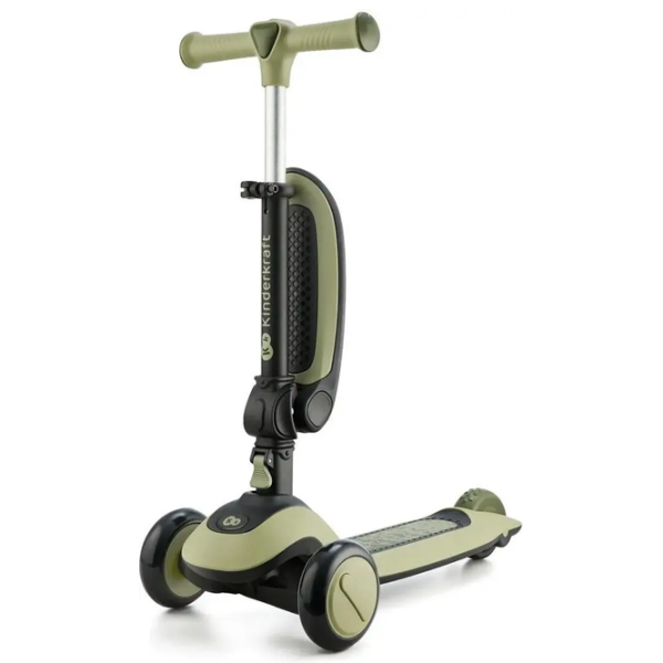 Trotinetă pentru copii cu trei roți KinderKraft Halley (KRHALL00GRE0000) Green 1 an, 20 kg, Din PU photo 2