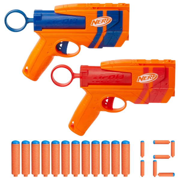 Blaster Nerf N-Series Duo Pack G1492 Orange cu patroane, Săgeți, 8+ photo 1