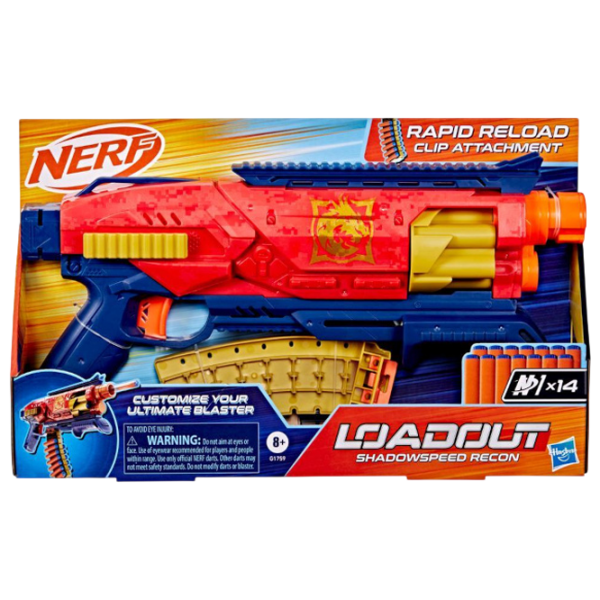 Blaster Nerf Loadout Blaster Shadowspeed Recon G1759 Red cu patroane, Săgeți, 8+ photo 7
