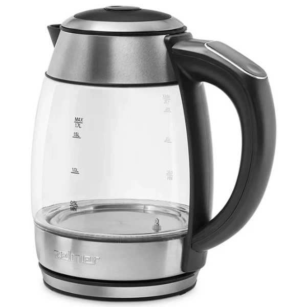 Ceainic electric ZELMER ZCK8030 Inox 2200 W, 1.7l, Material interior: Sticlă photo 2