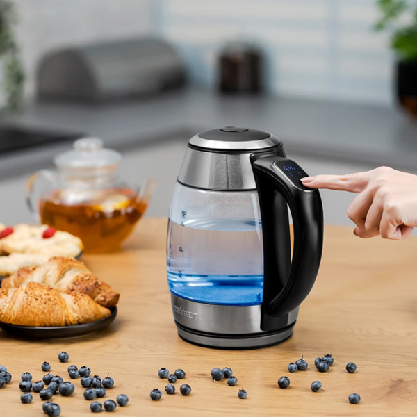 Ceainic electric ZELMER ZCK8030 Inox 2200 W, 1.7l, Material interior: Sticlă photo 6