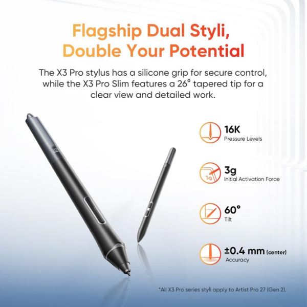 Графический планшет XP Pen Artist Pro 27 4K Gen 2 Черный A3, 5080 lpi photo 5