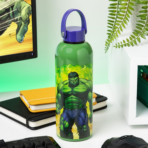 Sticlă pentru apă Paladone Hulk Metal Water Bottle Green 0.5l photo 6