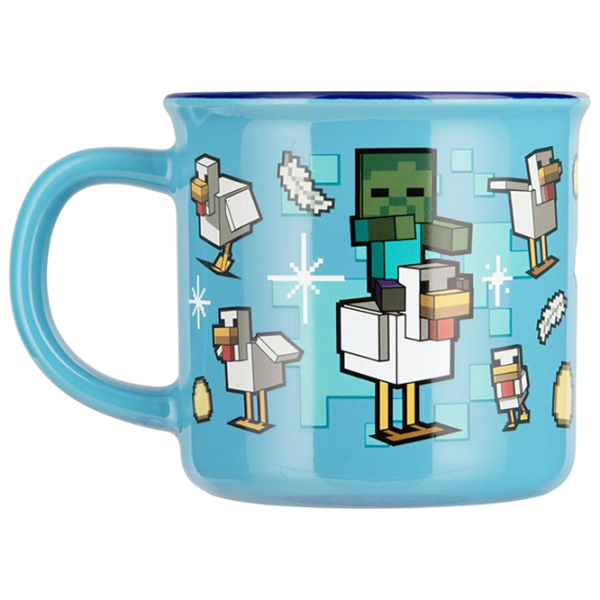 Cană Paladone Minecraft Chicken Jockey Heat Change Mug Blue 350 ml photo 1