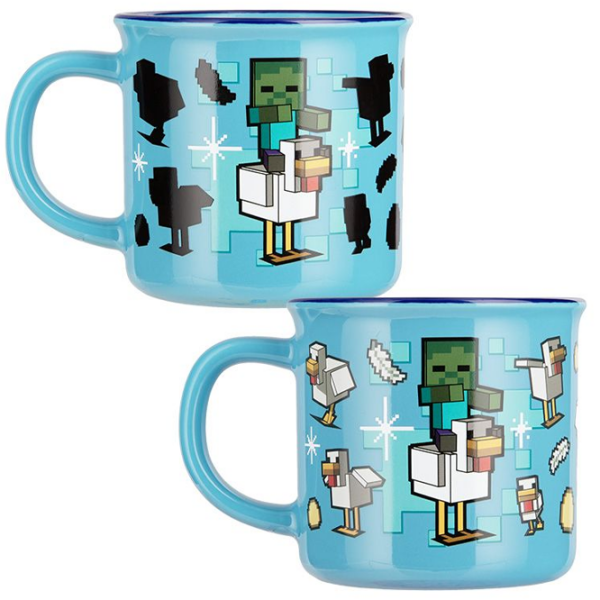 Cană Paladone Minecraft Chicken Jockey Heat Change Mug Blue 350 ml photo 3