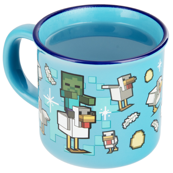 Cană Paladone Minecraft Chicken Jockey Heat Change Mug Blue 350 ml photo 4