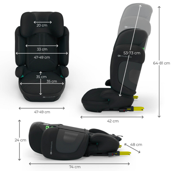 Scaun auto KinderKraft Xpand 2 PRO i-Size KCXPPR02BEG0000 Beige 3.5 ani - 12 ani, 36 kg photo 9