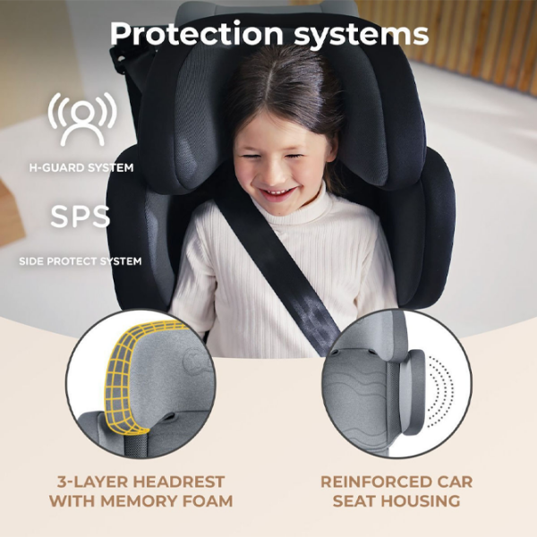 Scaun auto KinderKraft Xpand 2 PRO i-Size KCXPPR02GRY0000 Gray 3.5 ani - 12 ani, 36 kg photo 12