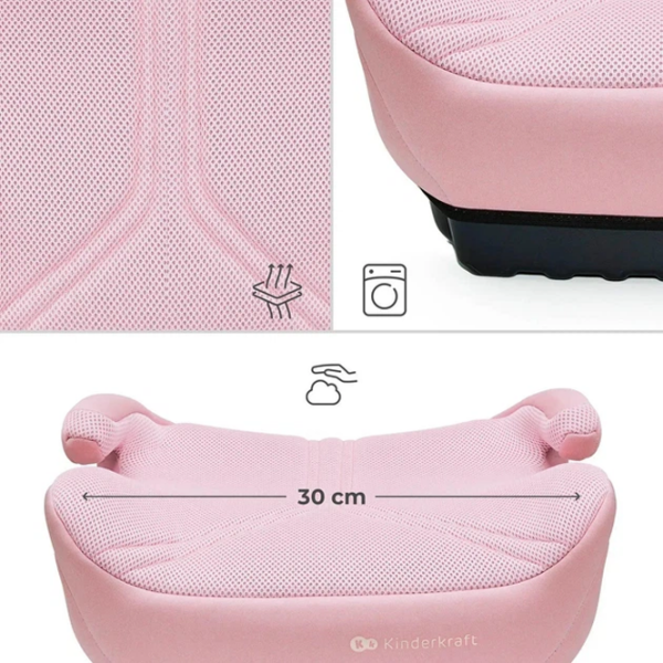 Scaun auto KinderKraft I-BOOST 2 PRO i-Size KCIBOO02PNKPR00 Pink 6 ani - 12 ani, 36 kg photo 3