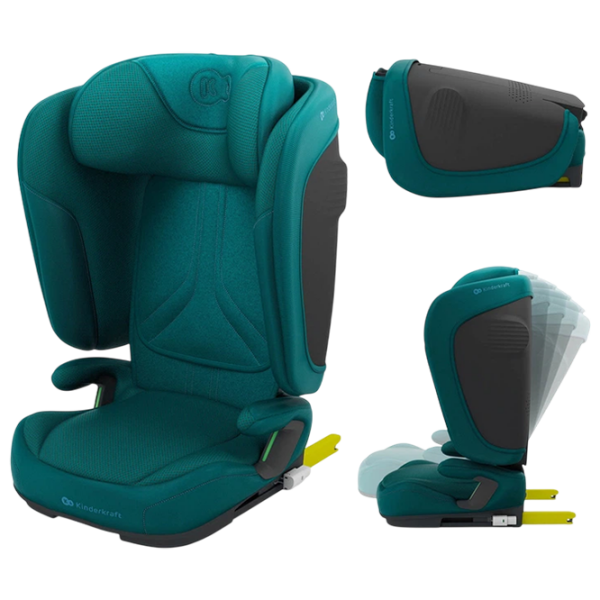 Scaun auto KinderKraft UNITY 2 I-Size KCUNIT02GRE0000 Green 3.5 ani - 12 ani, 36 kg photo 2