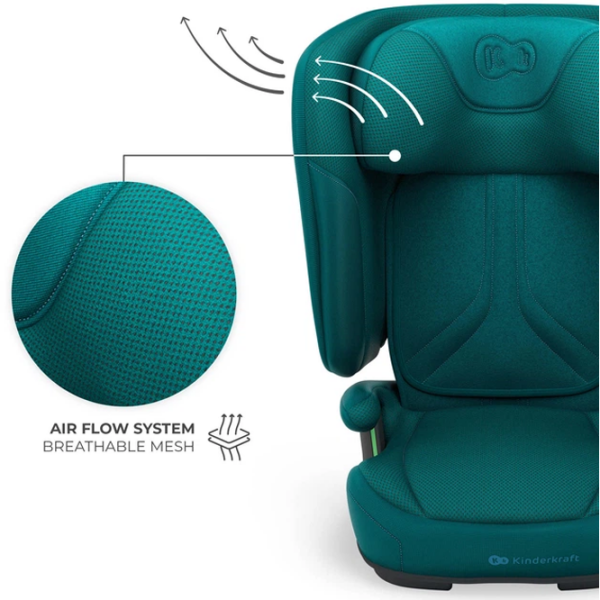 Scaun auto KinderKraft UNITY 2 I-Size KCUNIT02GRE0000 Green 3.5 ani - 12 ani, 36 kg photo 4