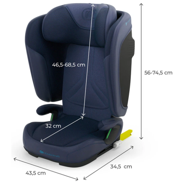 Scaun auto KinderKraft UNITY 2 I-Size KCUNIT02NAV0000 Blue 3.5 ani - 12 ani, 36 kg photo 12