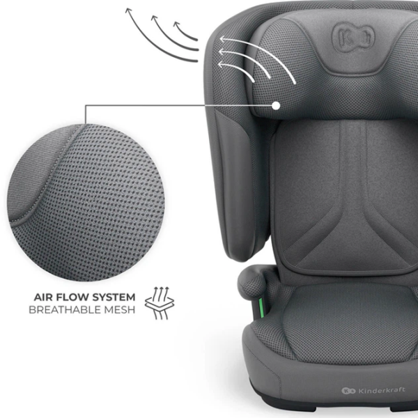 Scaun auto KinderKraft UNITY 2 I-Size KCUNIT02GRY0000 Gray 3.5 ani - 12 ani, 36 kg photo 4